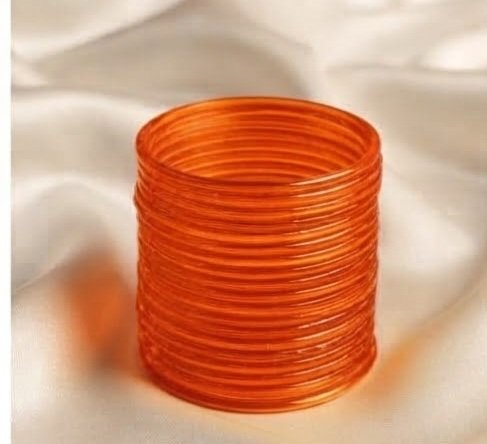 8 Pcs Trendy Glossy Jelly Glass Bangles - الصورة 4