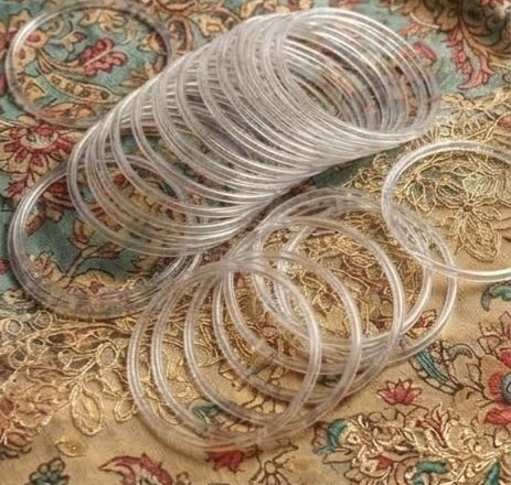 8 Pcs Trendy Glossy Jelly Glass Bangles - الصورة 2
