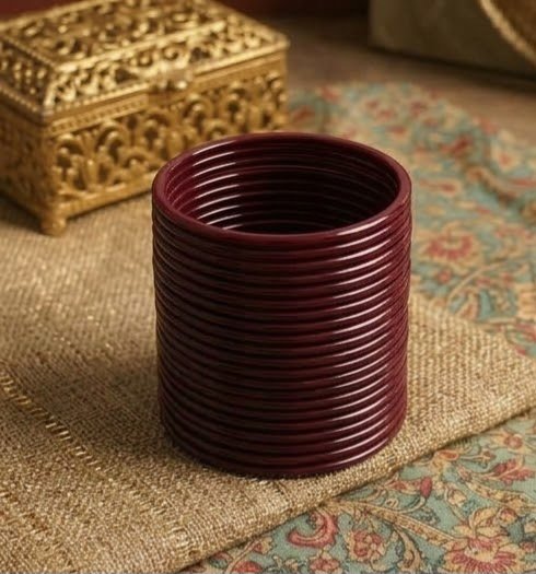 8 Pcs Trendy Glossy Jelly Glass Bangles - الصورة 3
