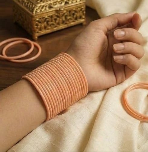 8 Pcs Trendy Glossy Jelly Glass Bangles - Image 3