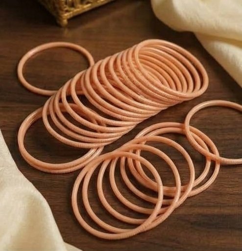 8 Pcs Trendy Glossy Jelly Glass Bangles - Image 4