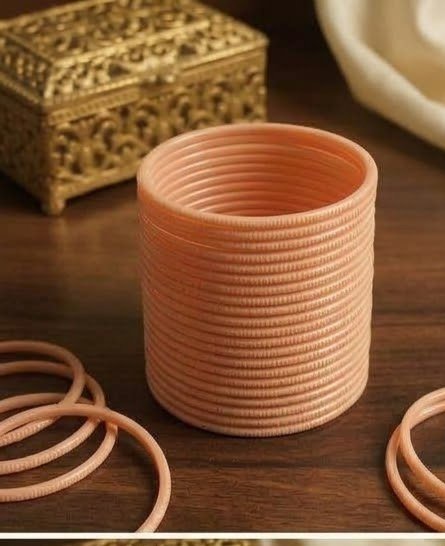 8 Pcs Trendy Glossy Jelly Glass Bangles - Image 5