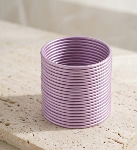8 Pcs Trendy Glossy Jelly Glass Bangles - الصورة 3