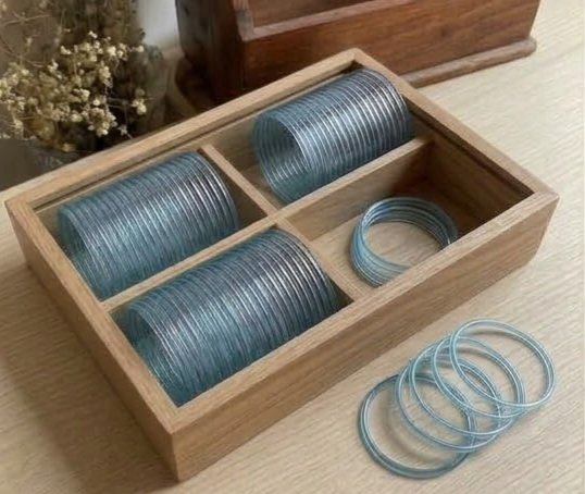 8 Pcs Trendy Glossy Jelly Glass Bangles - Image 2