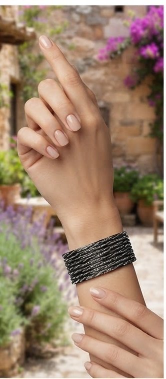 Indian stone Bangles 8pcs - الصورة 5