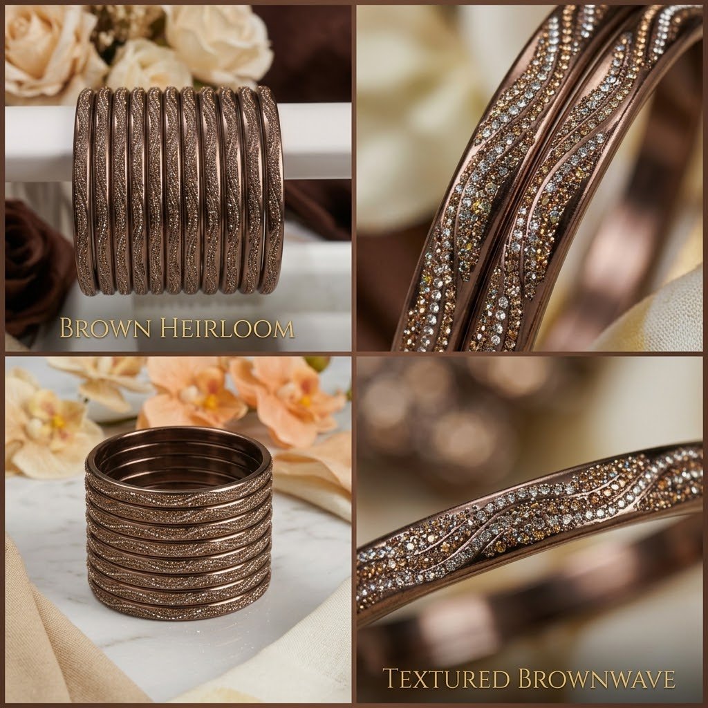 Indian stone Bangles 8pcs - Image 4