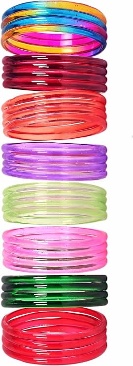 Glass Bangles/Kadas for Women |Smooth finish Kadas | Red,Green,Mehrun,Pink, Purple Multicolor Colors |Bangles for women Size: 2.4, 2.6 & 2.8 (32 Pcs) - Image 7