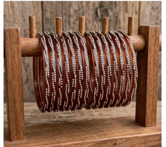 Indian stone Bangles 8pcs - Image 2