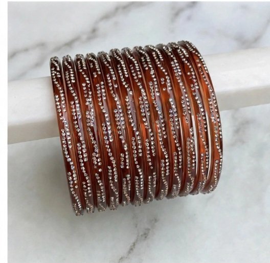 Indian stone Bangles 8pcs