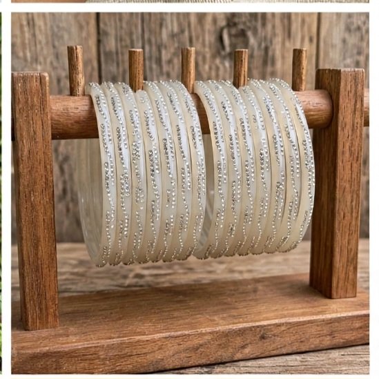 Indian stone Bangles 8pcs - Image 2