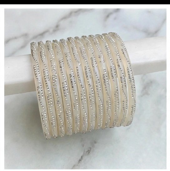 Indian stone Bangles 8pcs