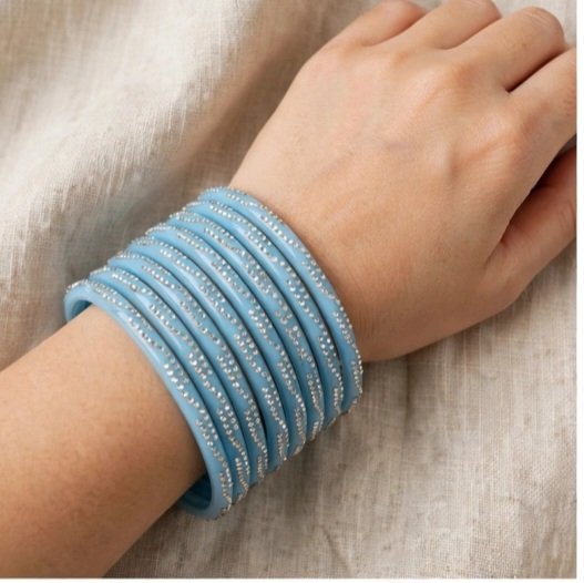 Indian stone Bangles 8pcs - Image 3