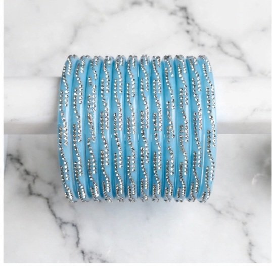 Indian stone Bangles 8pcs