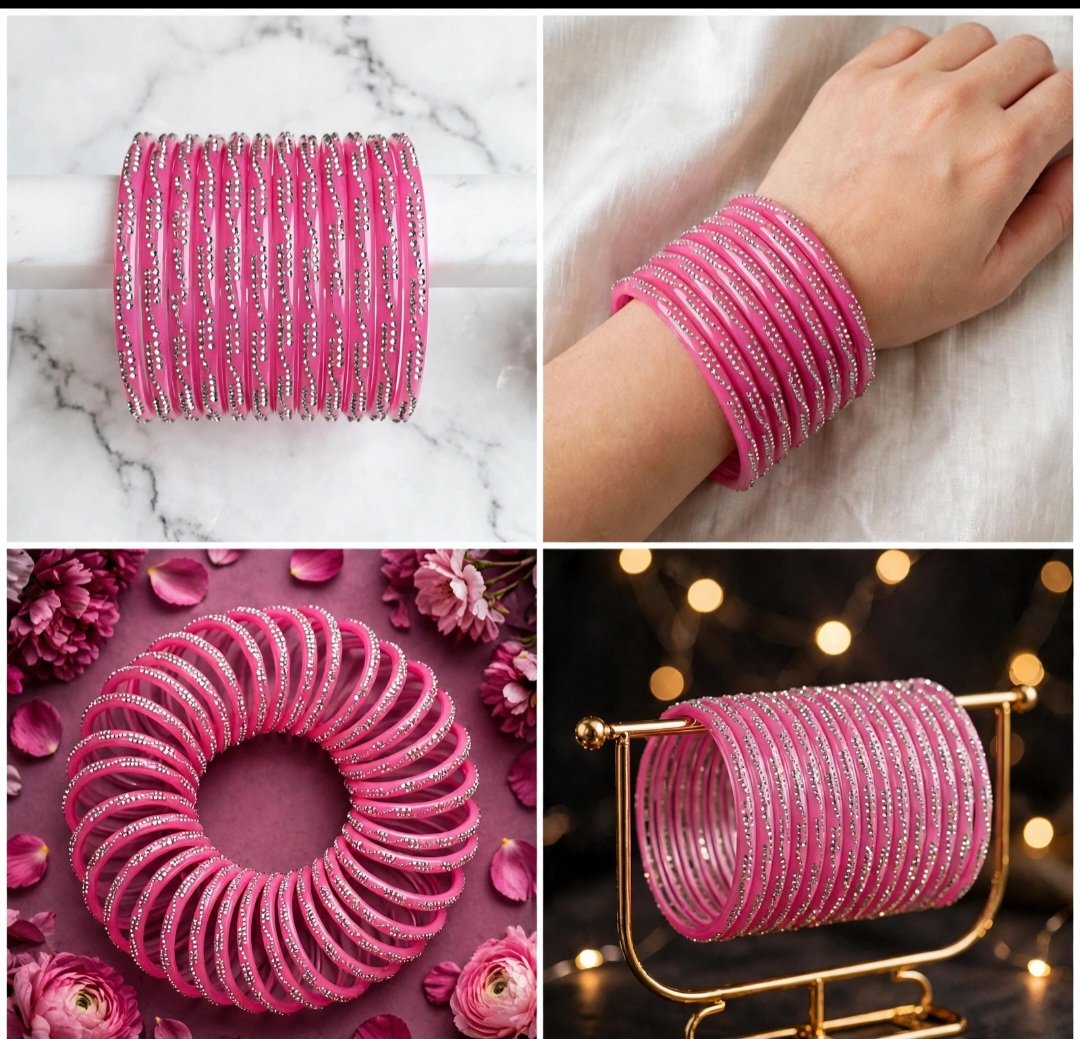 Indian stone Bangles 8pcs - Image 4
