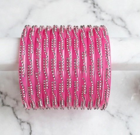 Indian stone Bangles 8pcs