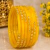 Dotted glass bangles 8pcs